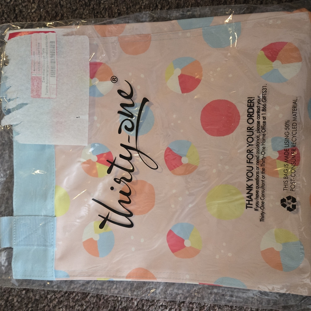 Thirty-One Colorful Beach Ball Tote